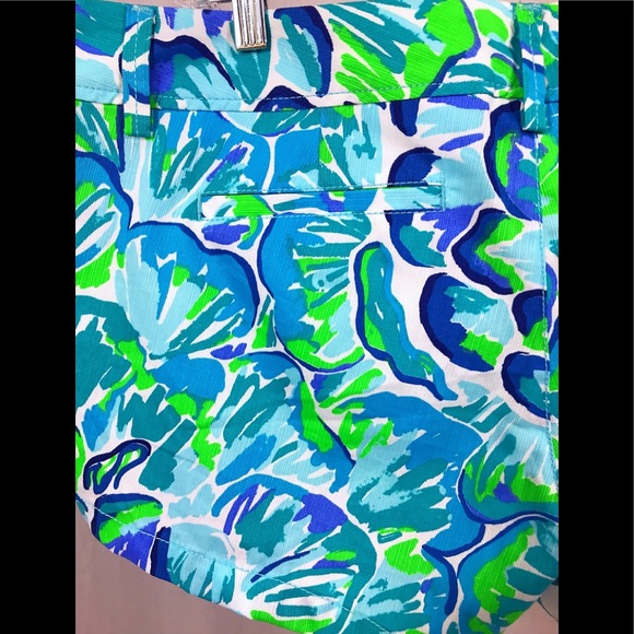 Lilly Pulitzer Walsh Shorts Agate Green Lazy River - Picture 7 of 8